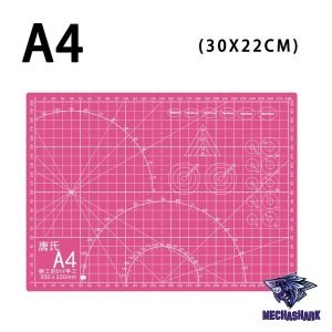 Dụng cụ thủ công bảng lót cắt kỹ thuật tự liền Cutting Mat khổ A4 Hồng chất liệu nhựa dẻo