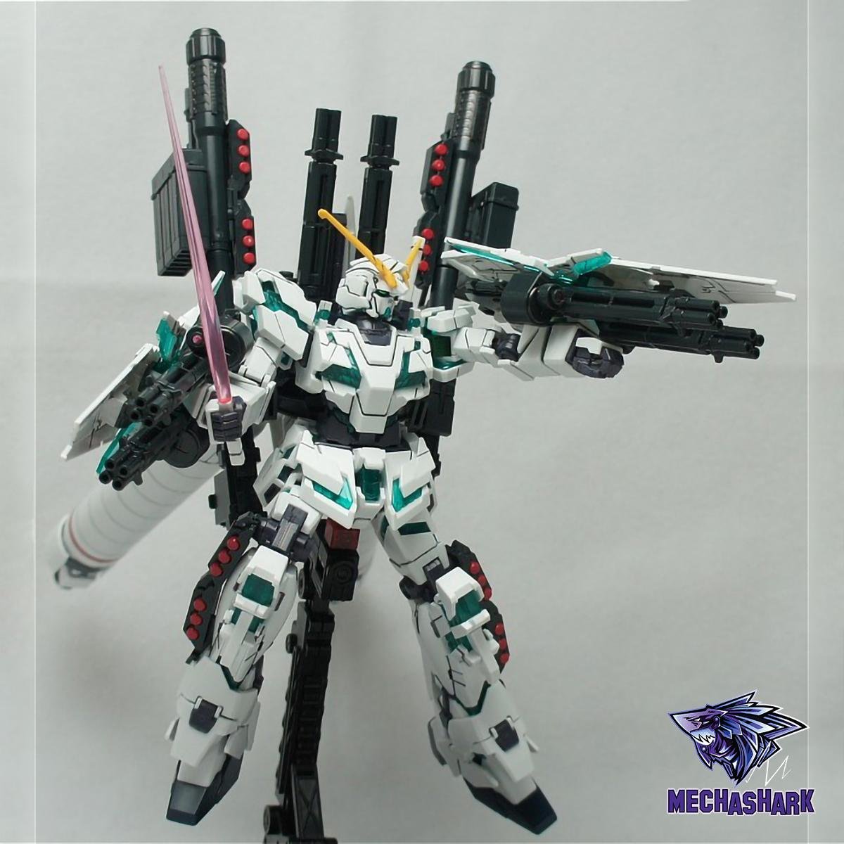 Mô Hình Lắp Ráp HGUC 1/144 Full Armor Unicorn Gundam Destroy Mode Green Frame - Daban 178 Fighter - Robot vũ trụ Universal Century (UC) - Ảnh 7