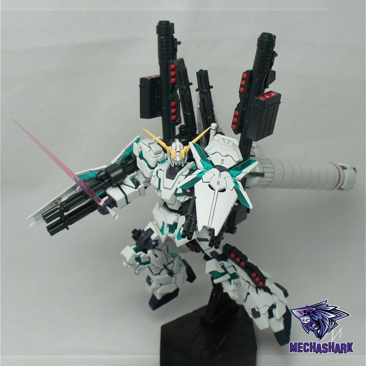 Mô Hình Lắp Ráp HGUC 1/144 Full Armor Unicorn Gundam Destroy Mode Green Frame - Daban 178 Fighter - Robot vũ trụ Universal Century (UC) - Ảnh 6