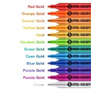 Alternative view of Bộ bút lông 12 màu nhũ kim metallic Super Golden Markers
