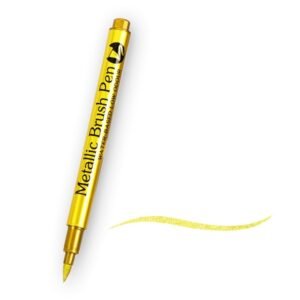 Bút lông đầu cọ màu nhũ ánh kim vàng và bạc Metallic Brush Pen